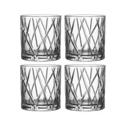 Orrefors 4 Vasos City Double Old Fashioned