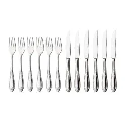 HARDANGER BESTIKK 12 Cubiertos De Carne Nina