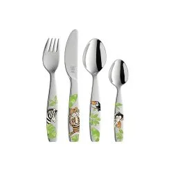 Cubiertos Infantiles Zwilling Twin Kids Jungle 4 Piezas