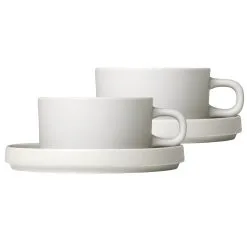 Blomus 2 Tazas De Té Con Plato Pilar