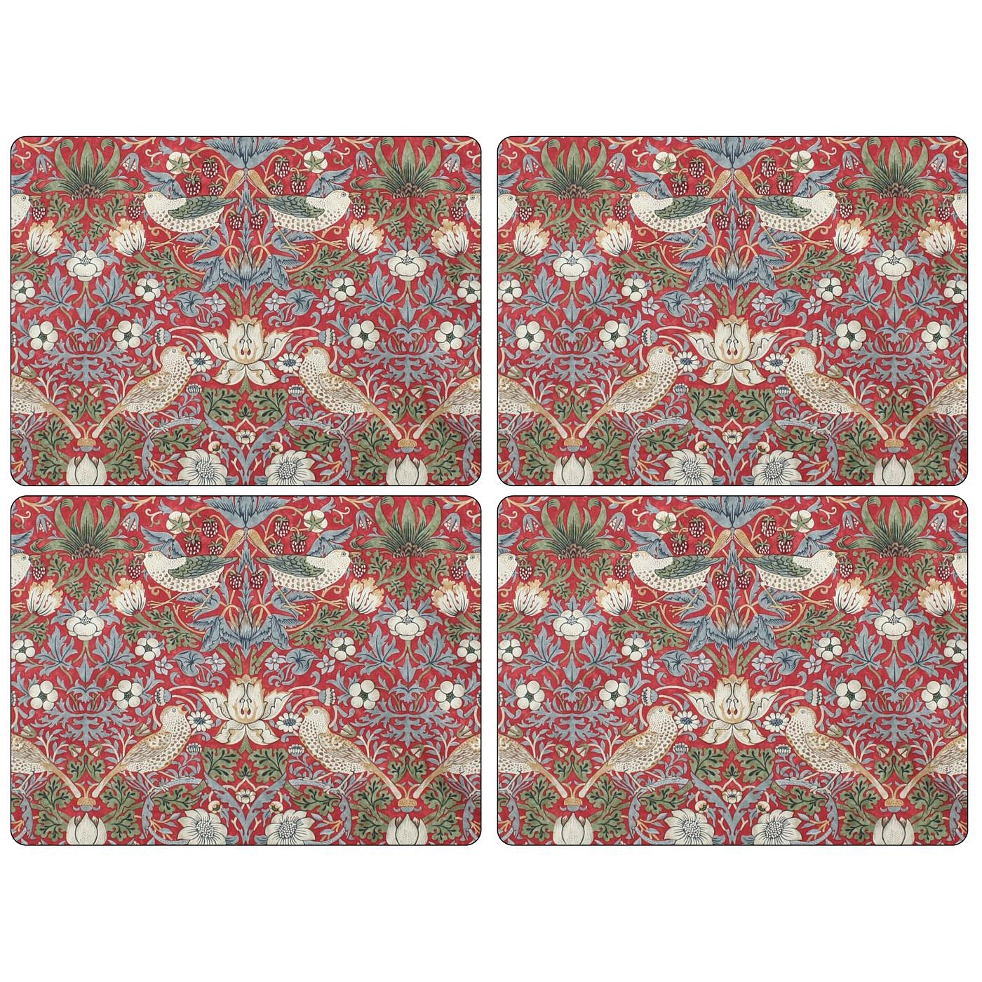 Pimpernel Individual Strawberry Thief 30x40 Cm, 4 Unidades 3 Pimpernel Individual Strawberry Thief 30x40 Cm, 4 Unidades