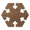 Warm Nordic Salvamanteles Gourmet Wood Trivet Hexagonal