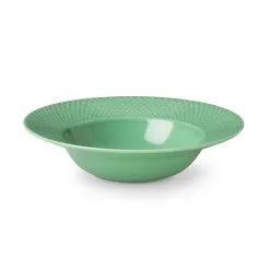 Lyngby Porcelæn Plato Hondo Rhombe Verde