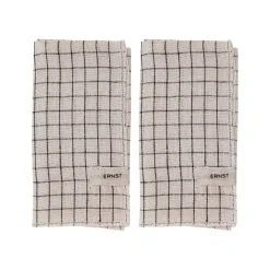 2 Servilletas A Cuadros Ernst 40x40 Cm