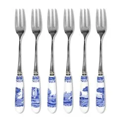 Spode 6 Tenedores De PostreBlue Italian