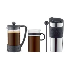 Bodum Set De Café Con Cafetera De émbolo, Taza, Taza De Viaje Y Cuchara