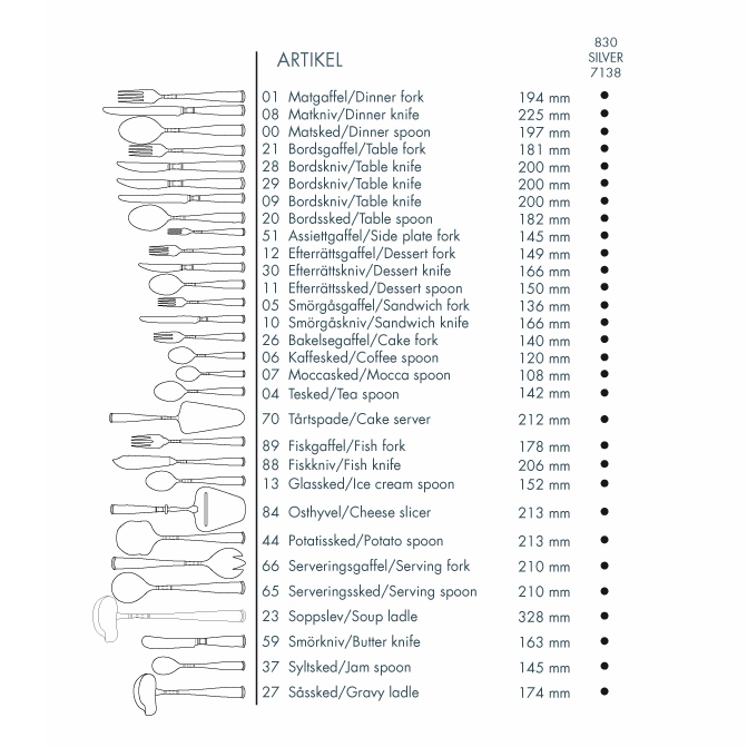 Gense Cubiertos De Plata Rosenholm 6 Gense Cubiertos De Plata Rosenholm - Imagen 4