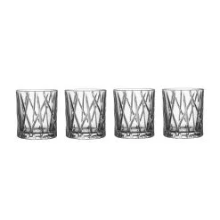 Orrefors 4 Vasos City Old Fashioned